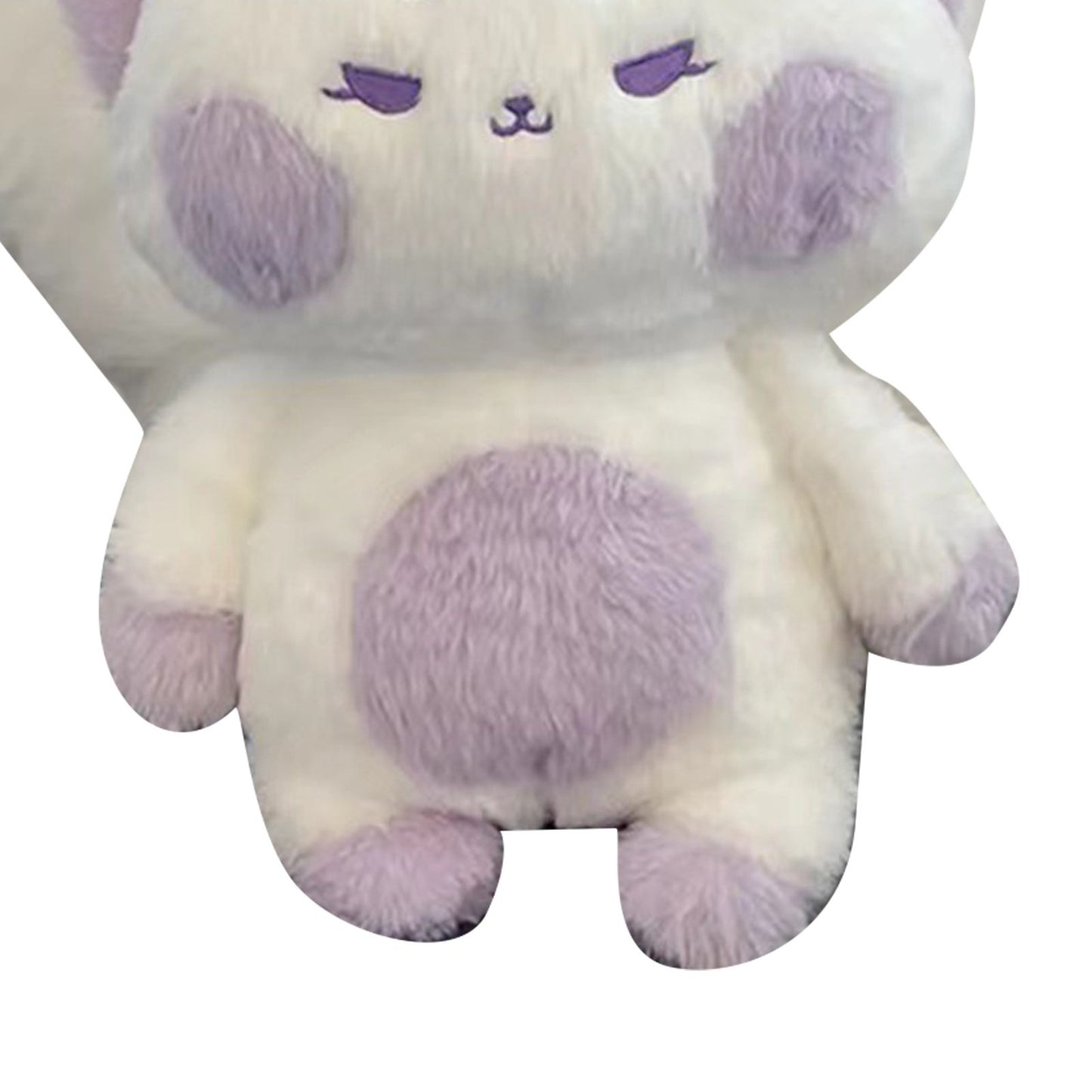Fox Doll Cute Style Soft Plush Material Stuffed Cartoon Animal Toy for Kids Birthday Present Purple White Full Length 60cm