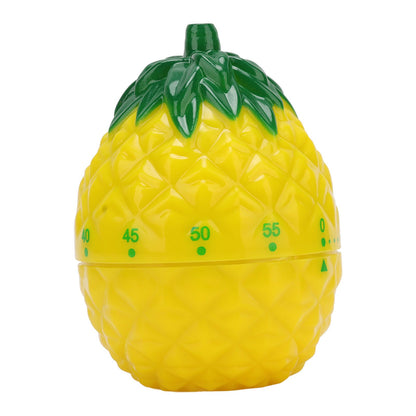Kitchen Timer Fruit Shape Cute Style Plastic Material 6.4x6.4x8.7cm Compact Mechanical Timer for Home