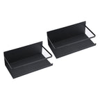 2pcs Magnetic Spice Rack Refrigerator Storage Rack Multi Function Kitchen Storage Shelves Rack Black