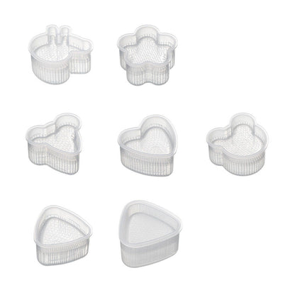 7Pcs Sushi Ball Mold Cartoon Style Food Grade PP Easy Operation Widely Used Sushi Mold for Household Bar DIY