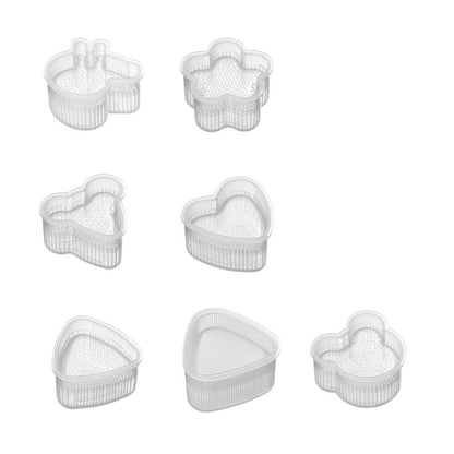 7Pcs Sushi Ball Mold Cartoon Style Food Grade PP Easy Operation Widely Used Sushi Mold for Household Bar DIY