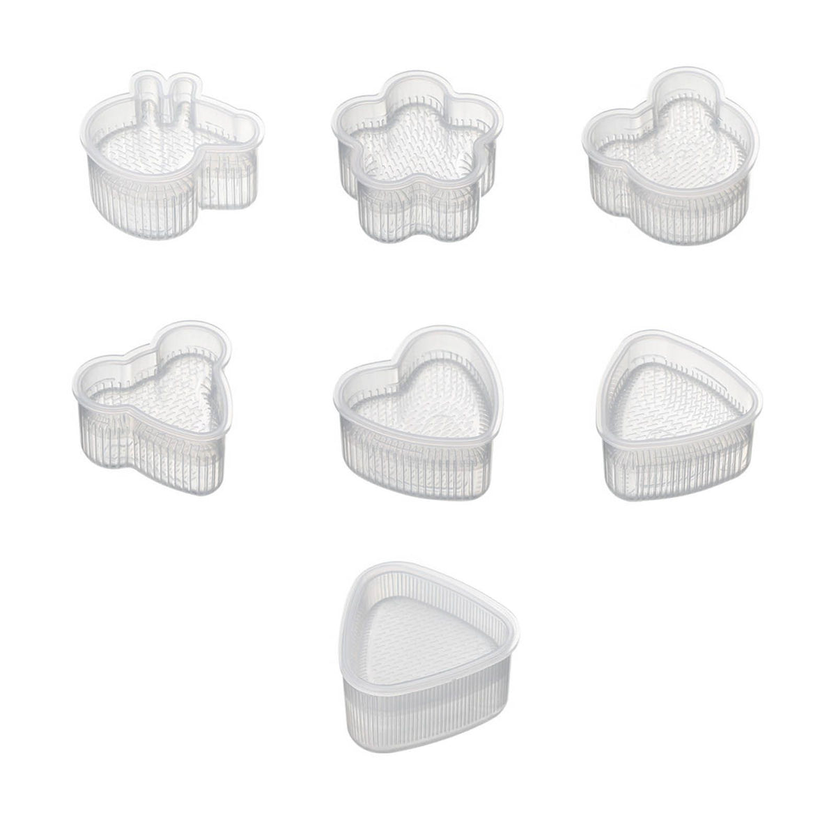 7Pcs Sushi Ball Mold Cartoon Style Food Grade PP Easy Operation Widely Used Sushi Mold for Household Bar DIY