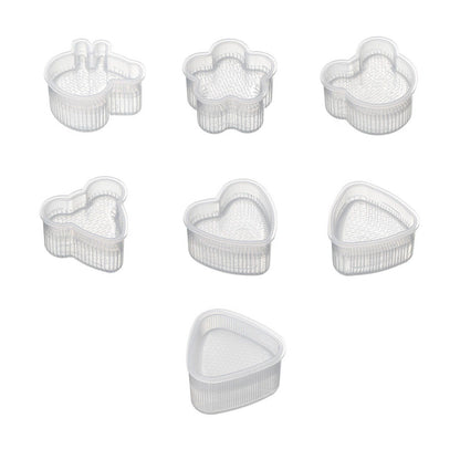 7Pcs Sushi Ball Mold Cartoon Style Food Grade PP Easy Operation Widely Used Sushi Mold for Household Bar DIY