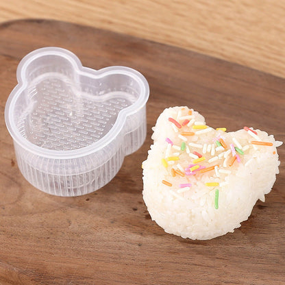 7Pcs Sushi Ball Mold Cartoon Style Food Grade PP Easy Operation Widely Used Sushi Mold for Household Bar DIY