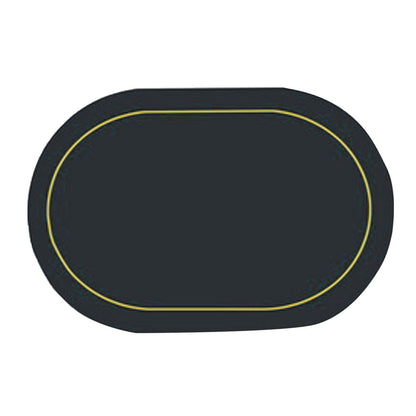 2Pcs Leather Oval Dining Food Mat Oil Proof Insulation Restaurant Table Home Hotel Non Slip Bowl Pad Placemat Black