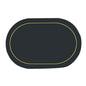 2Pcs Leather Oval Dining Food Mat Oil Proof Insulation Restaurant Table Home Hotel Non Slip Bowl Pad Placemat Black