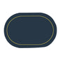 2Pcs Leather Oval Dining Food Mat Oil Proof Insulation Restaurant Table Home Hotel Non Slip Bowl Pad Placemat Blue
