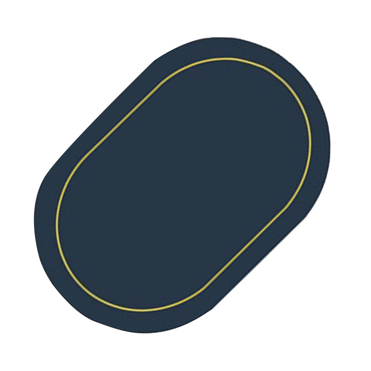 2Pcs Leather Oval Dining Food Mat Oil Proof Insulation Restaurant Table Home Hotel Non Slip Bowl Pad Placemat Blue