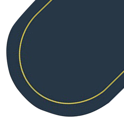 2Pcs Leather Oval Dining Food Mat Oil Proof Insulation Restaurant Table Home Hotel Non Slip Bowl Pad Placemat Blue