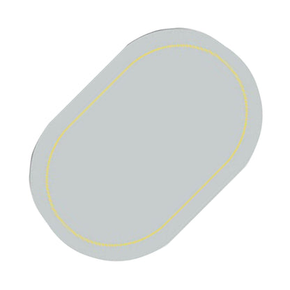 2Pcs Leather Oval Dining Food Mat Oil Proof Insulation Restaurant Table Home Hotel Non Slip Bowl Pad Placemat Light Gray