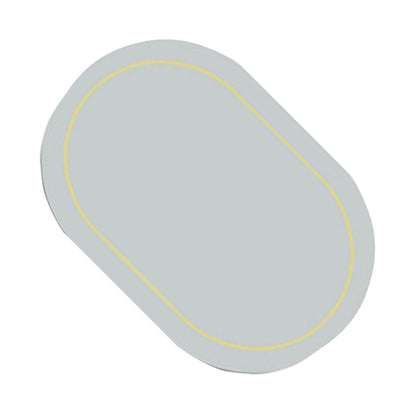 2Pcs Leather Oval Dining Food Mat Oil Proof Insulation Restaurant Table Home Hotel Non Slip Bowl Pad Placemat Light Gray