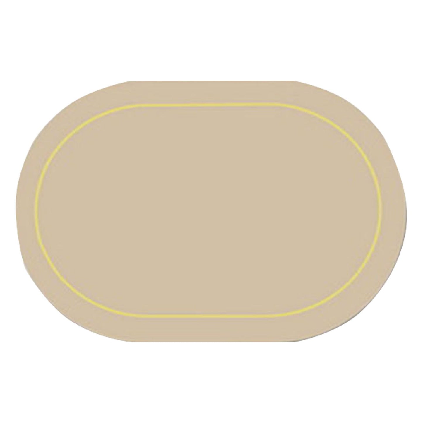 2Pcs Leather Oval Dining Food Mat Oil Proof Insulation Restaurant Table Home Hotel Non Slip Bowl Pad Placemat Light Gray