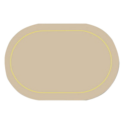 2Pcs Leather Oval Dining Food Mat Oil Proof Insulation Restaurant Table Home Hotel Non Slip Bowl Pad Placemat Light Gray