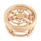 Rattan Indoor Plant Stand Round Shape Natural Plant Rack Handmade Rattan Planter Stand for Home Garden Yard Small