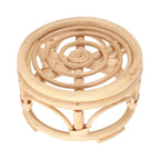 Rattan Indoor Plant Stand Round Shape Natural Plant Rack Handmade Rattan Planter Stand for Home Garden Yard Small