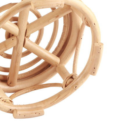 Rattan Indoor Plant Stand Round Shape Natural Plant Rack Handmade Rattan Planter Stand for Home Garden Yard Small