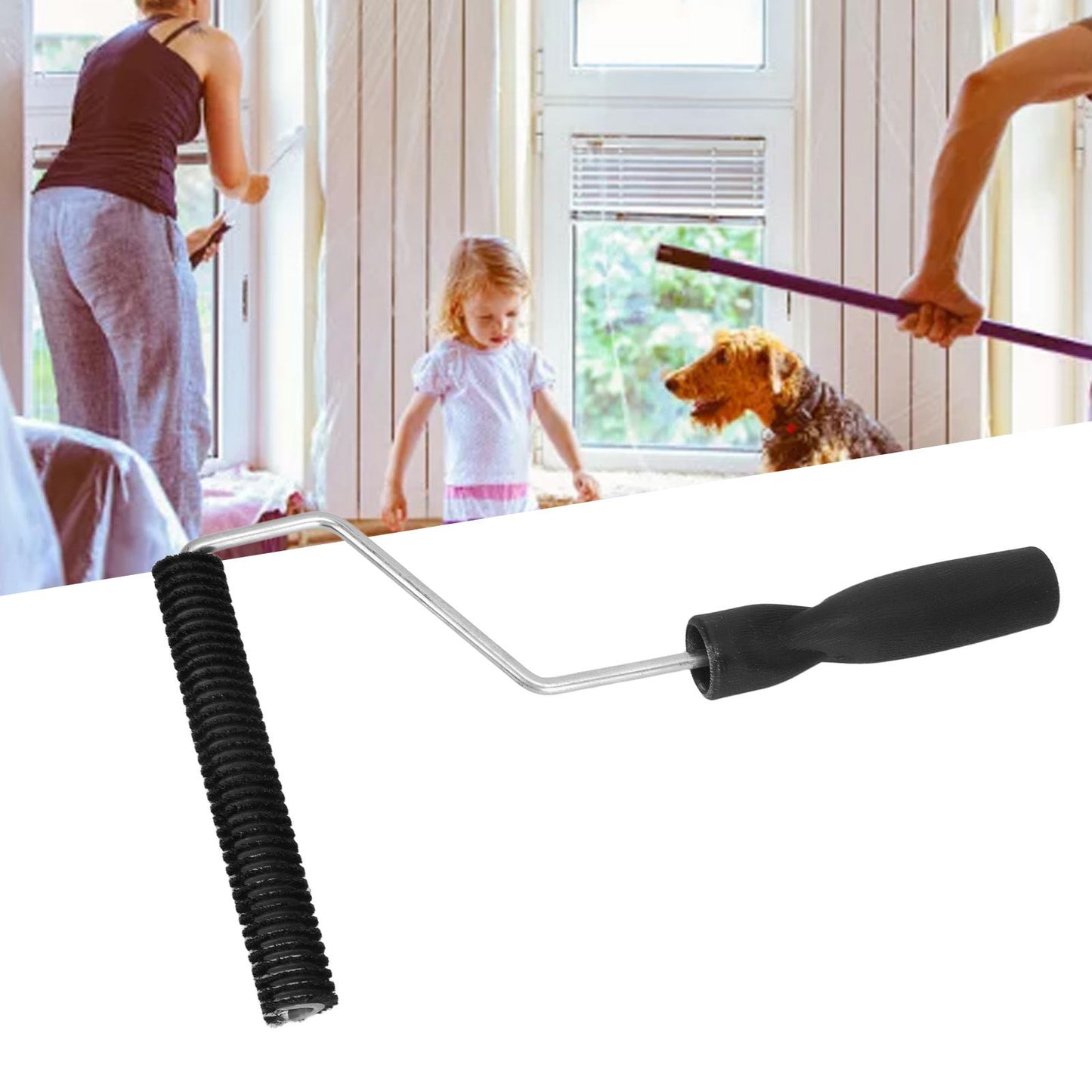 Fiberglass Roller Portable Tub Roller Tool Bristle Resin Laminating Bubble Roller for Window Bathtub Door D