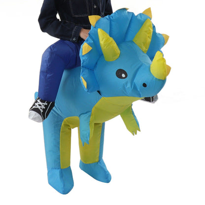 Inflatable Dinosaur Costume Halloween Cosplay Costume Party Riding Triangle Dinosaur Inflatable Doll Suit Children 90‑120cm