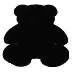 Cute Bedroom Rug Soft Bear Shaped Shaggy Floor Mat for Kids Teen Girls Room Floor Living Room Black 45x60
