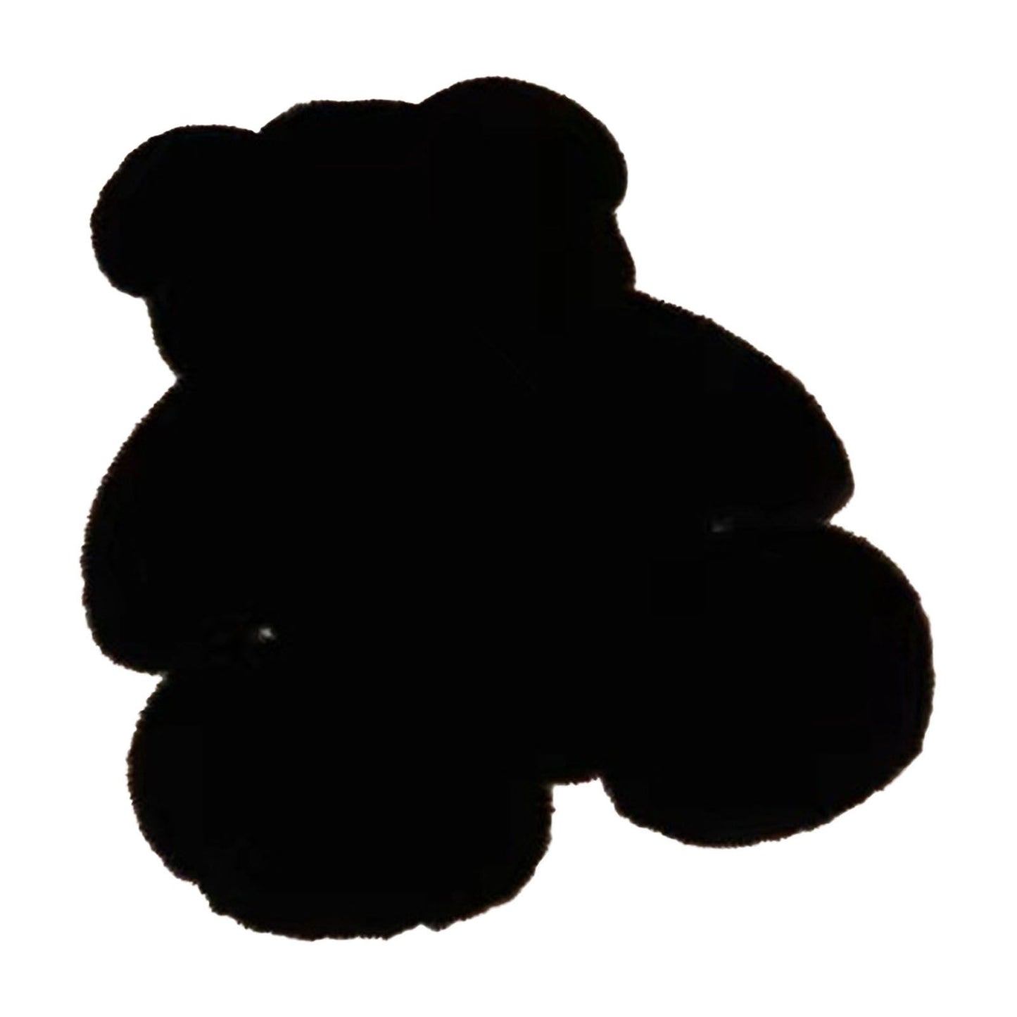 Cute Bedroom Rug Soft Bear Shaped Shaggy Floor Mat for Kids Teen Girls Room Floor Living Room Black 45x60