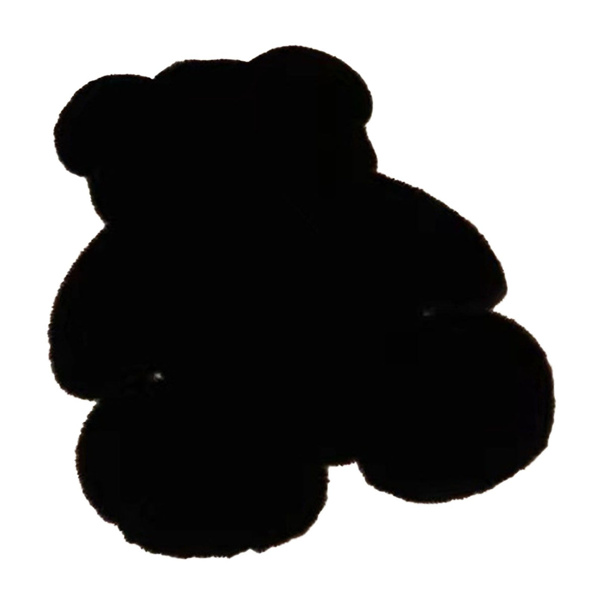 Cute Bedroom Rug Soft Bear Shaped Shaggy Floor Mat for Kids Teen Girls Room Floor Living Room Black 45x60