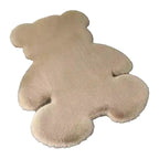Cute Bedroom Rug Soft Bear Shaped Shaggy Floor Mat for Kids Teen Girls Room Floor Living Room Khaki 45x60