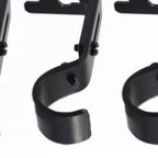 3PCS Adjustable Curtain Rod Brackets Iron Curtain Rod Support Hanger for Wall Black