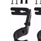 3PCS Adjustable Curtain Rod Brackets Iron Curtain Rod Support Hanger for Wall Black