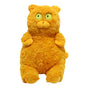 Cat Plush Toy Cute Soft Skin Friendly Fluffy Staring Short Plush Cat Hugging Sleeping Pillow for Home Brown