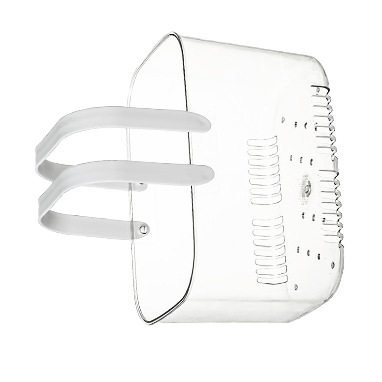 Clear Hand Basket Comfortable Handle Ventilation Holes Easy Access Versatile Fruit Storage Basket for Camping White