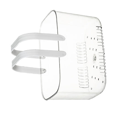 Clear Hand Basket Comfortable Handle Ventilation Holes Easy Access Versatile Fruit Storage Basket for Camping White