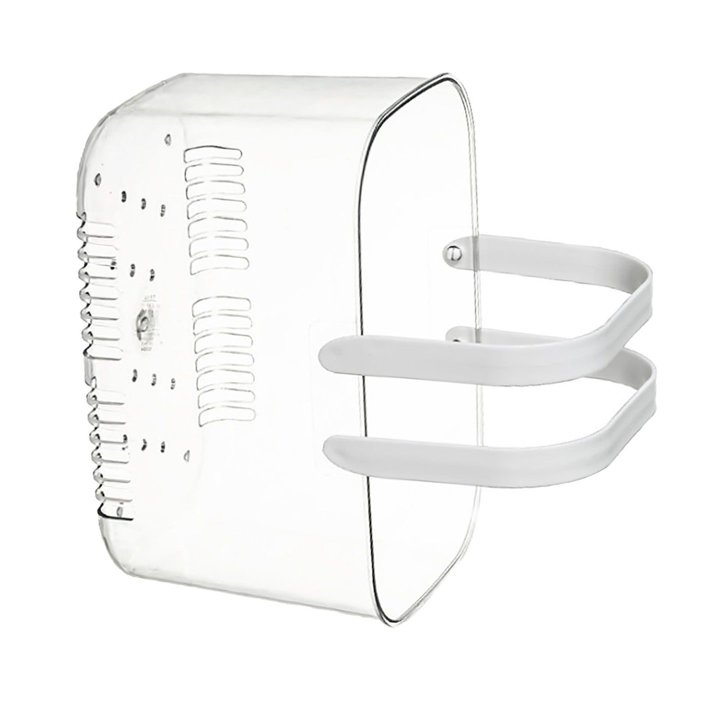 Clear Hand Basket Comfortable Handle Ventilation Holes Easy Access Versatile Fruit Storage Basket for Camping White