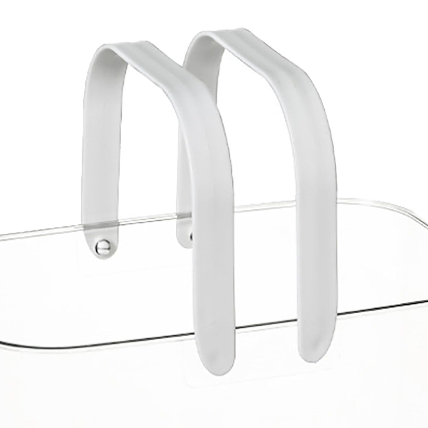 Clear Hand Basket Comfortable Handle Ventilation Holes Easy Access Versatile Fruit Storage Basket for Camping White