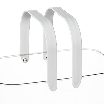 Clear Hand Basket Comfortable Handle Ventilation Holes Easy Access Versatile Fruit Storage Basket for Camping White