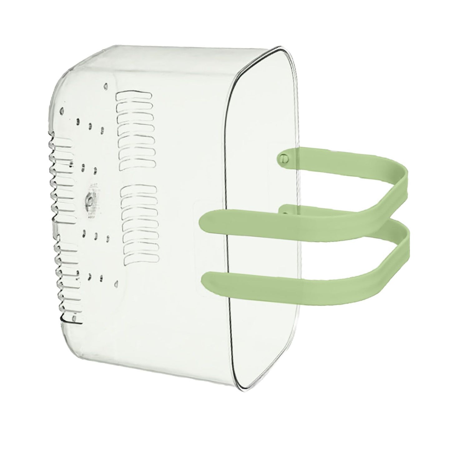 Clear Hand Basket Comfortable Handle Ventilation Holes Easy Access Versatile Fruit Storage Basket for Camping Green
