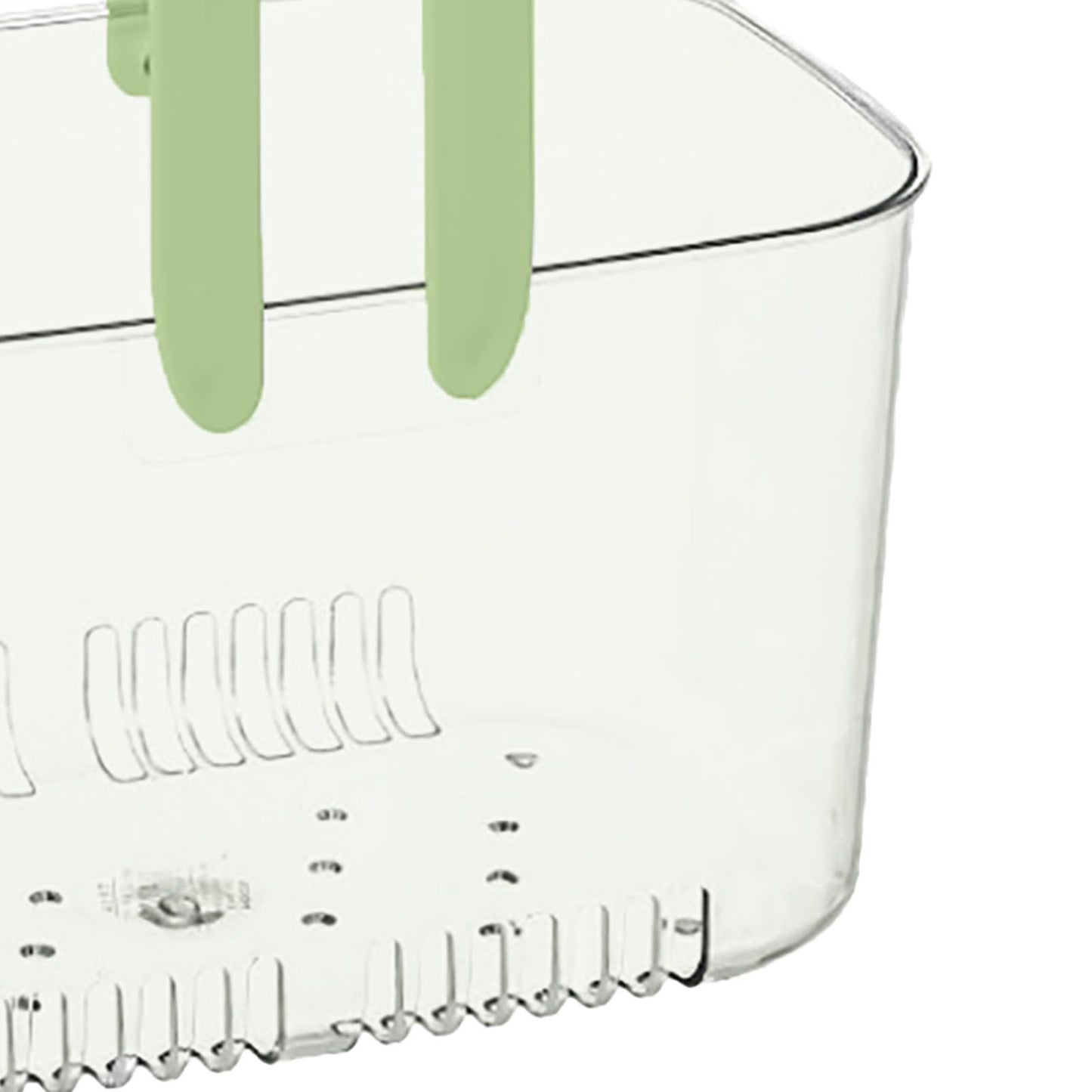 Clear Hand Basket Comfortable Handle Ventilation Holes Easy Access Versatile Fruit Storage Basket for Camping Green