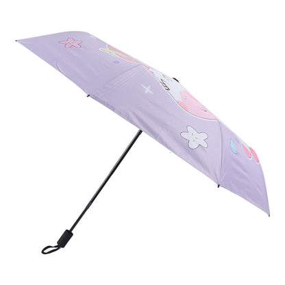 Children Umbrella 3 Fold Reflective Edge Cartoon Portable Kids Sun Rain Umbrella for Boys Girls