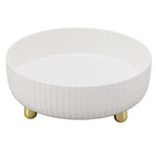 360 Degree Rotating Storage Rack Organizer Round Cosmetic Spice Rack Turntable for Kitchen Cabinet Pantry Small White