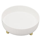 360 Degree Rotating Storage Rack Organizer Round Cosmetic Spice Rack Turntable for Kitchen Cabinet Pantry Small White