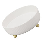 360 Degree Rotating Storage Rack Organizer Round Cosmetic Spice Rack Turntable for Kitchen Cabinet Pantry Small White