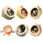 Warm Cozy Pet Bed Non Slip Bottom Cat House Cushion Removable and Washable Pet Sleeping Nest Bed