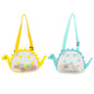 Dinosaur Mesh Beach Bag for Kids Shell Collecting Totes Portable Beach Holding Bag for Boys and Girls