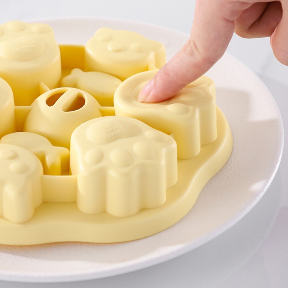 Silicone Steamed Cake Mold Multi Cavity Pastry Food Cute Mould DIY Non Stick Mould Set for Baby Kitchen Baking Tool