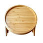 Clip On Tray Sofa Table Portable Couch Arm Tray Table Natural Bamboo Sofa Armrest Clip On Tray for Eating and Drink