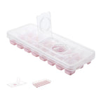 24 Grid Ice Cube Tray with Lid Covered Ice Cube Trays No Spill Ice Cube Cube Box Silicone Ice Cube Maker Tray