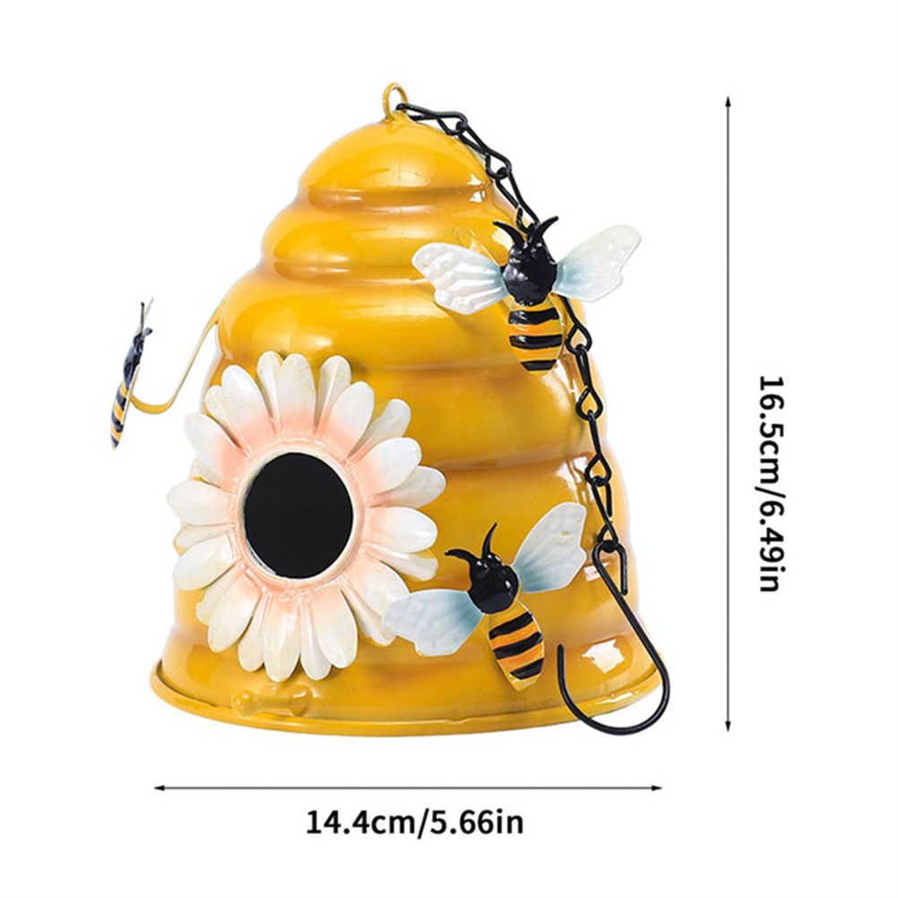 Beehive Bird Houses Outside Iron Hanging Birdhouses Garden Bird Nest Houses for Small Sized Bird