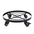 Mobile Flower Stand with Universal Wheels Metal Movable Flower Pot Stand