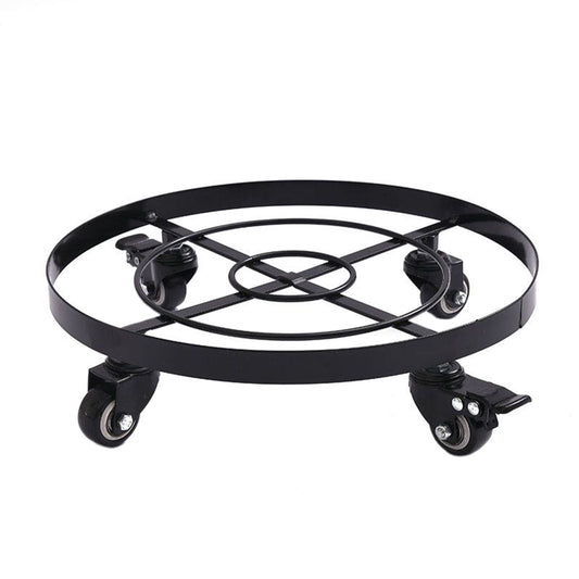 Mobile Flower Stand with Universal Wheels Metal Movable Flower Pot Stand