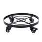 Mobile Flower Stand with Universal Wheels Metal Movable Flower Pot Stand