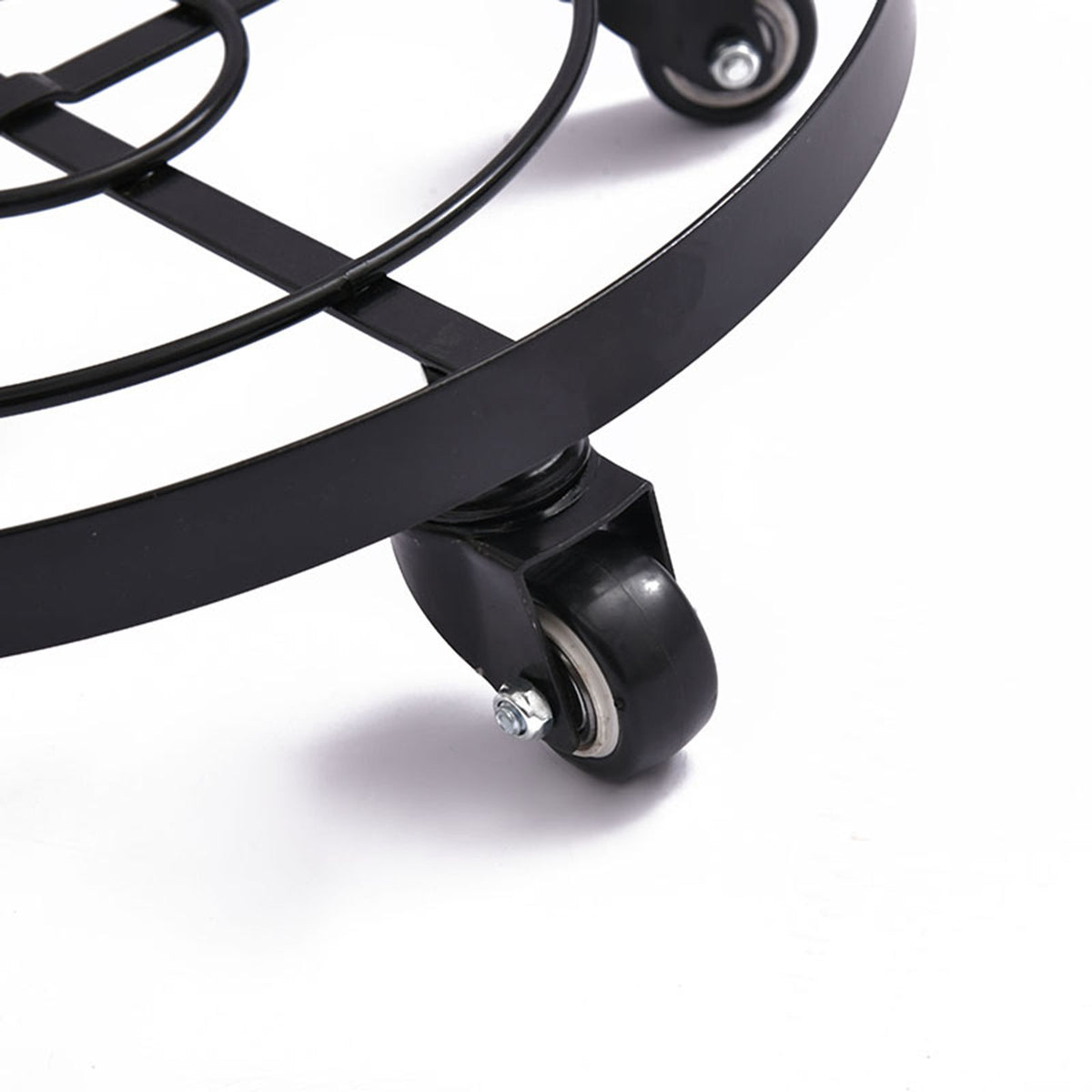 Mobile Flower Stand with Universal Wheels Metal Movable Flower Pot Stand
